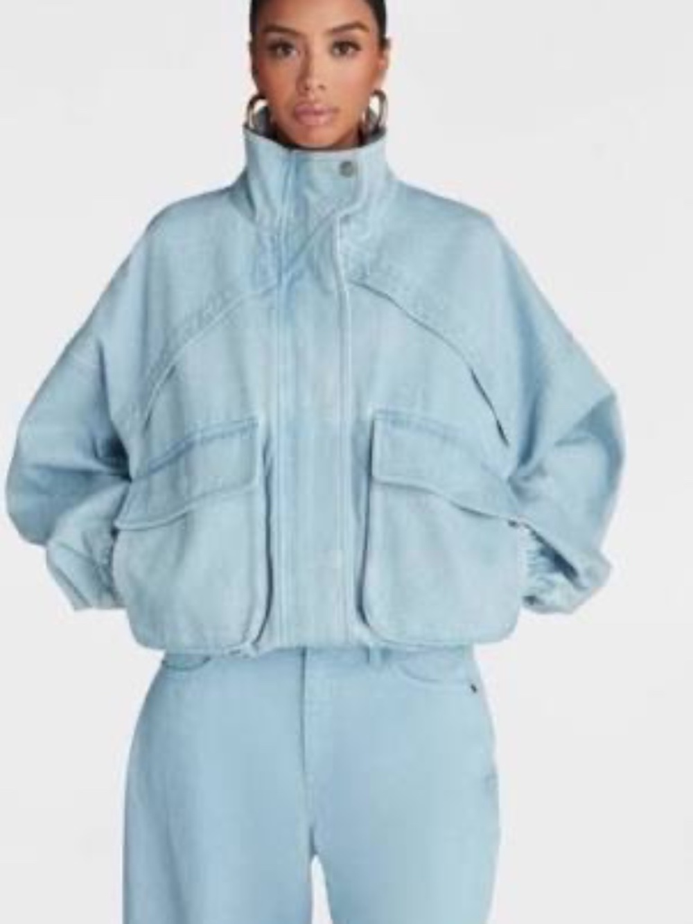 KBB by KAHLANA Women's 'The Denim Bomber Jacket' - Medium Wash